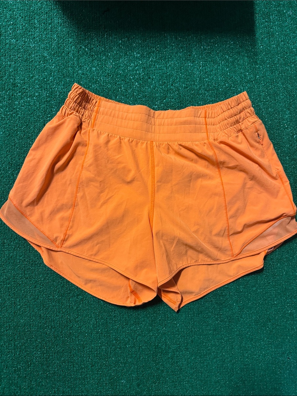 lululemon athletica Bright Orange Running Shorts